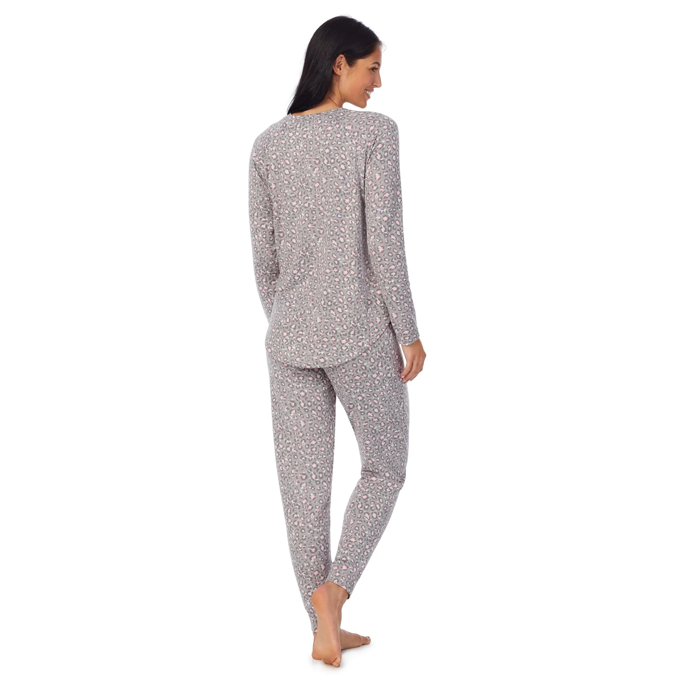 Brushed Sweater Knit Long Sleeve Pajama Set