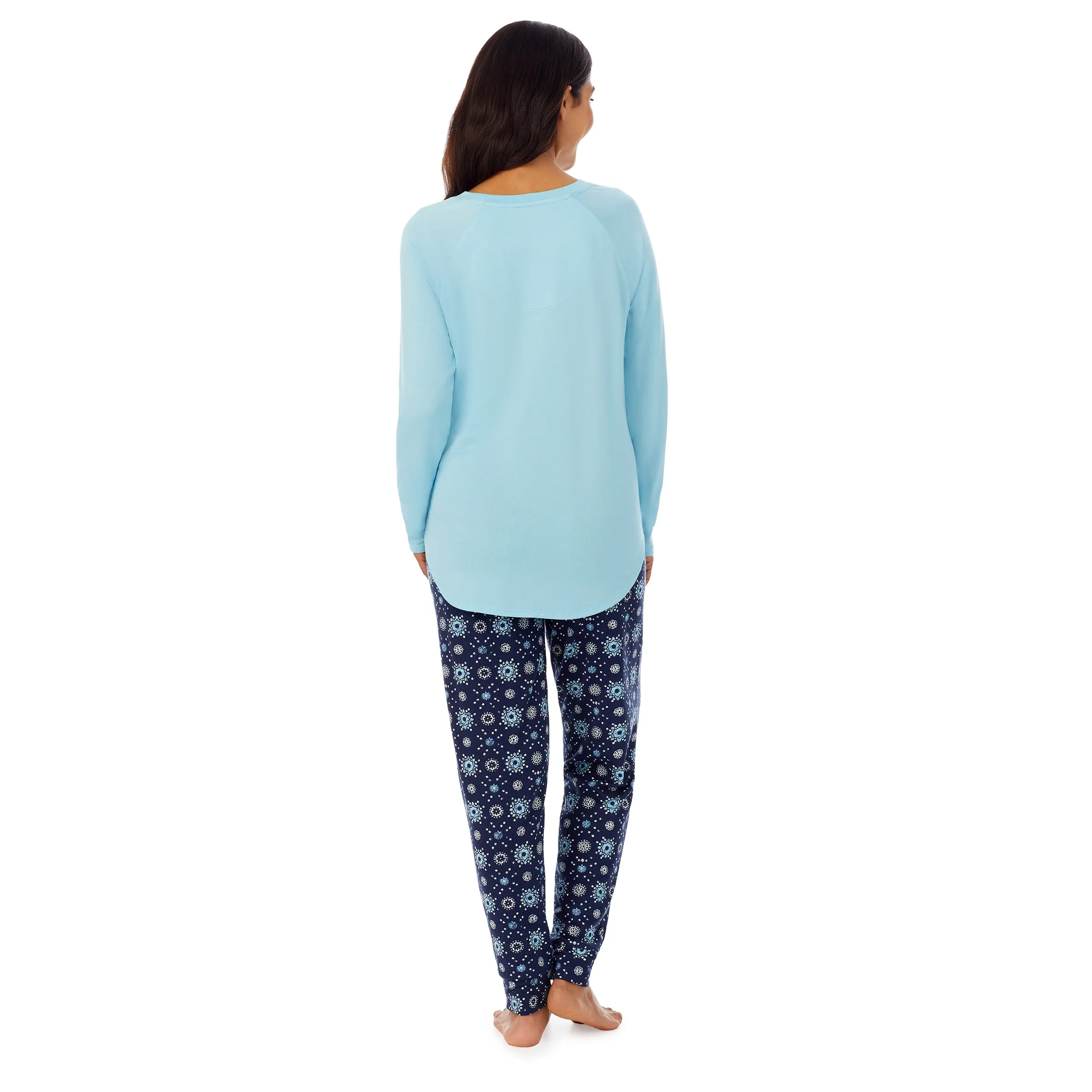 Brushed Sweater Knit Long Sleeve Pajama Set