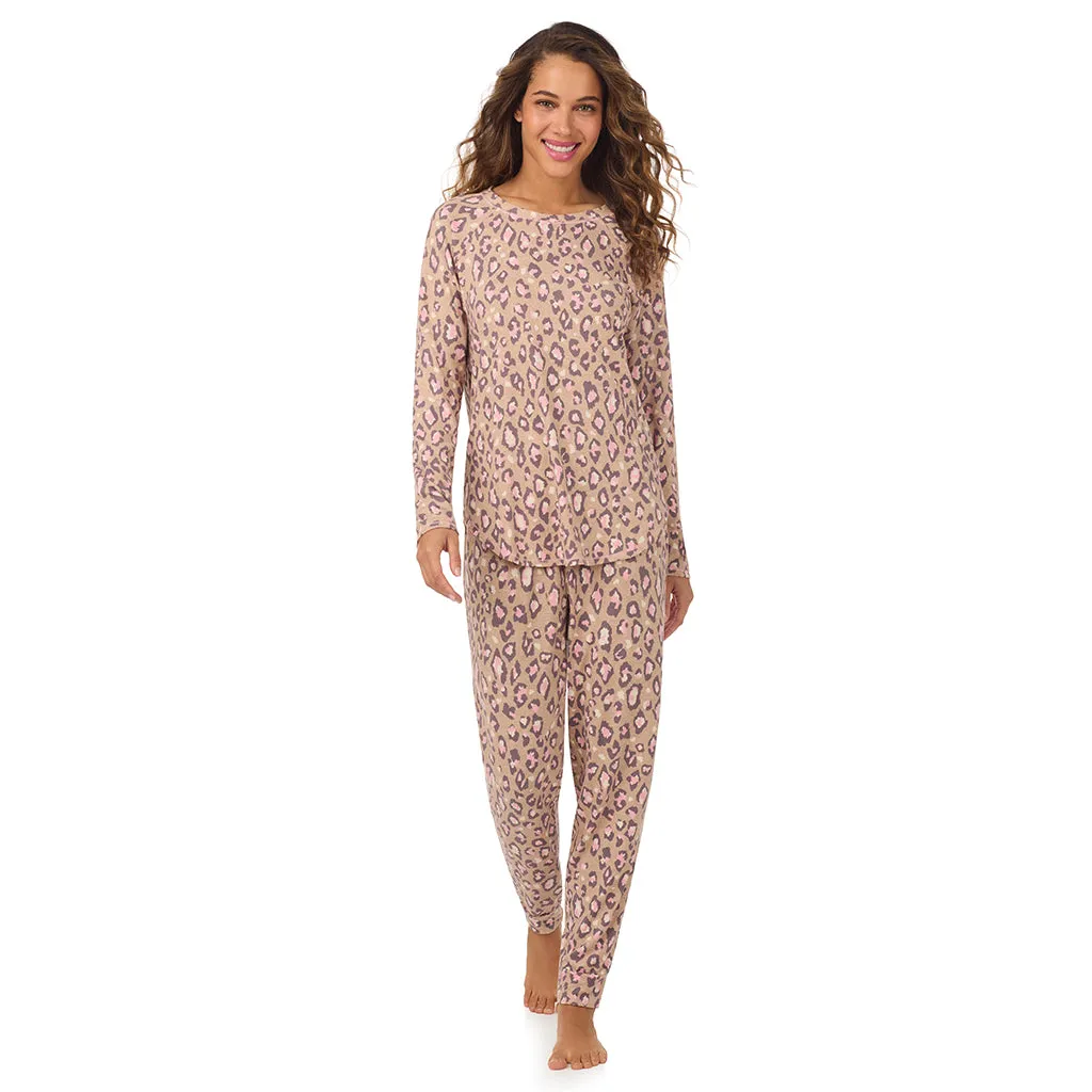 Brushed Sweater Knit Long Sleeve Pajama Set