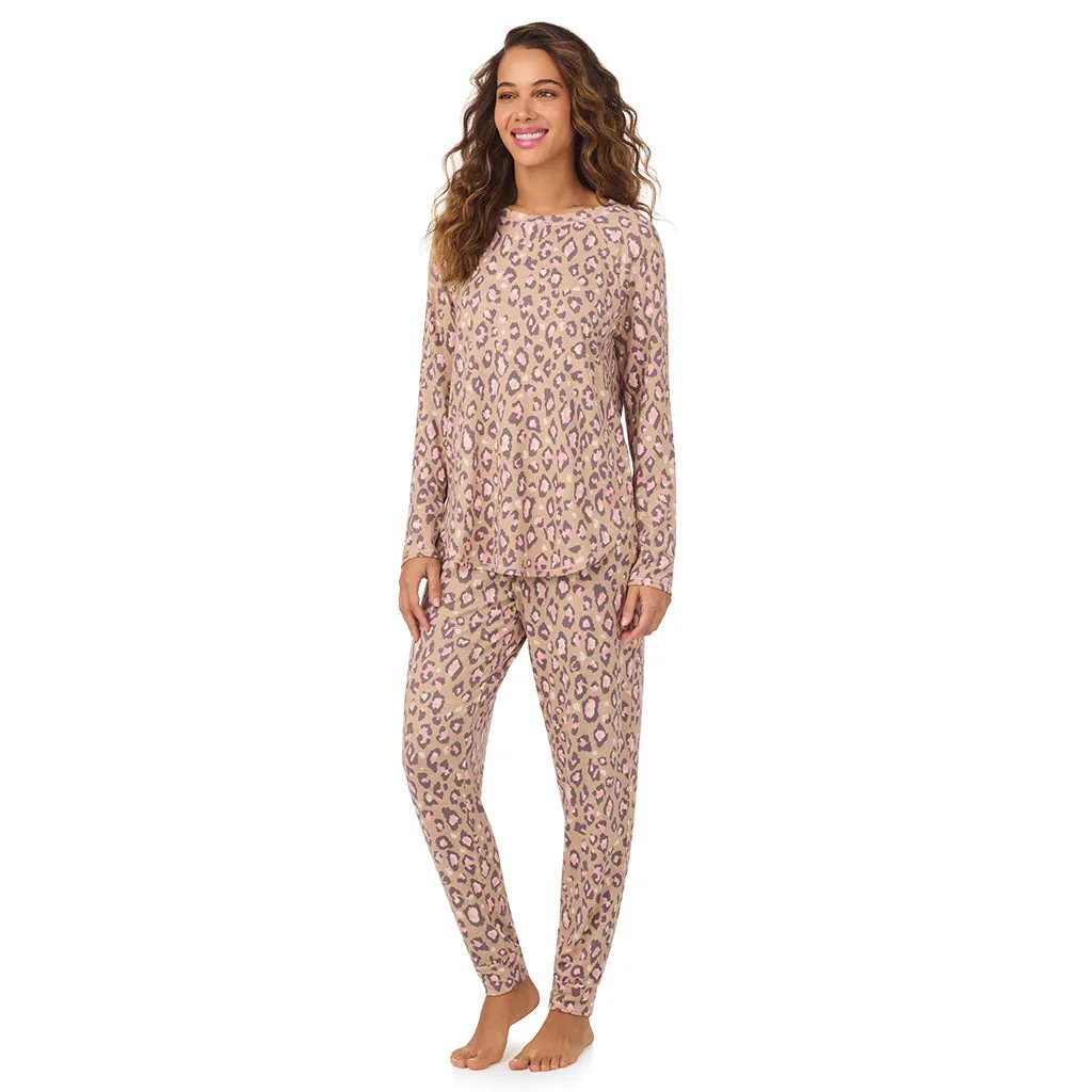 Brushed Sweater Knit Long Sleeve Pajama Set