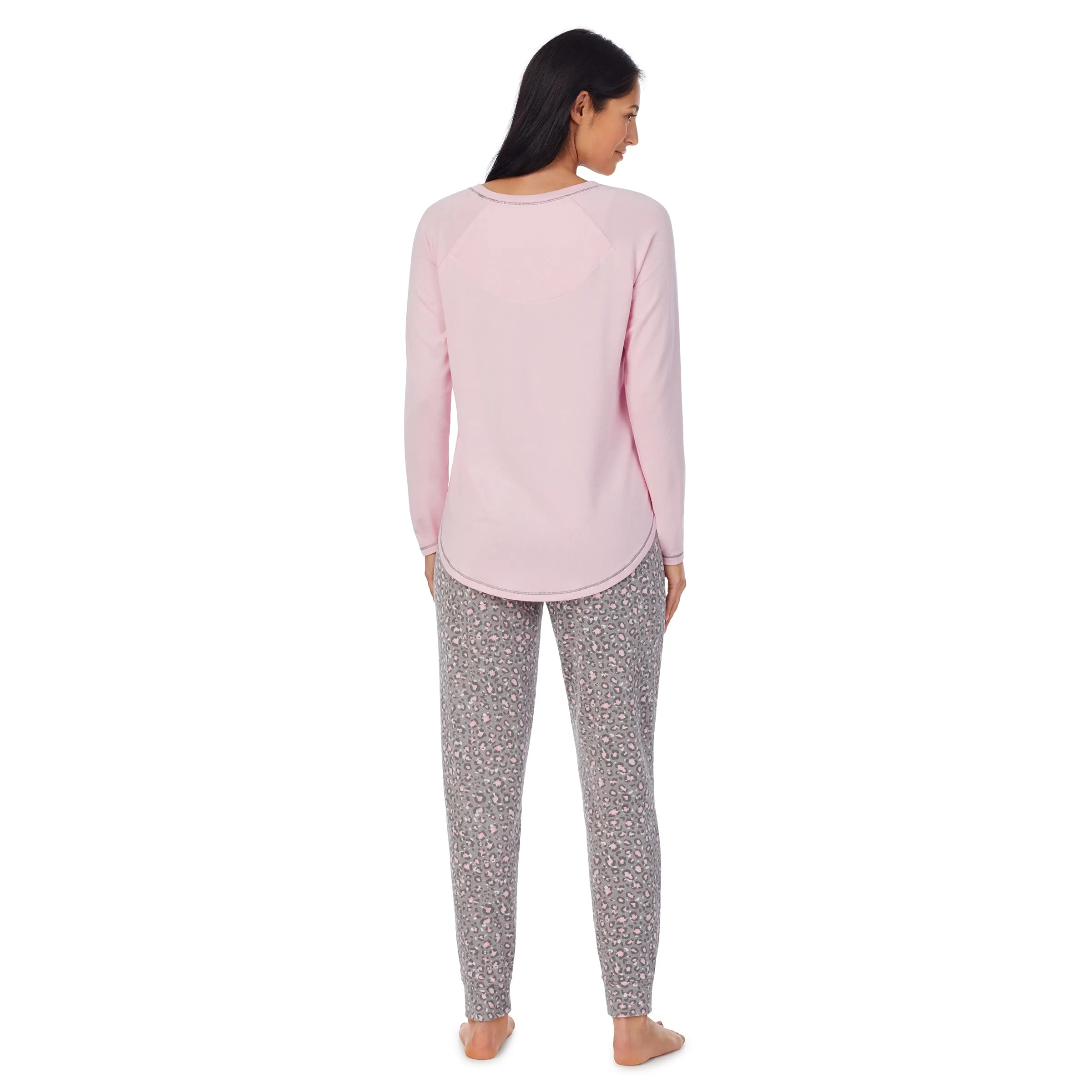 Brushed Sweater Knit Long Sleeve Pajama Set