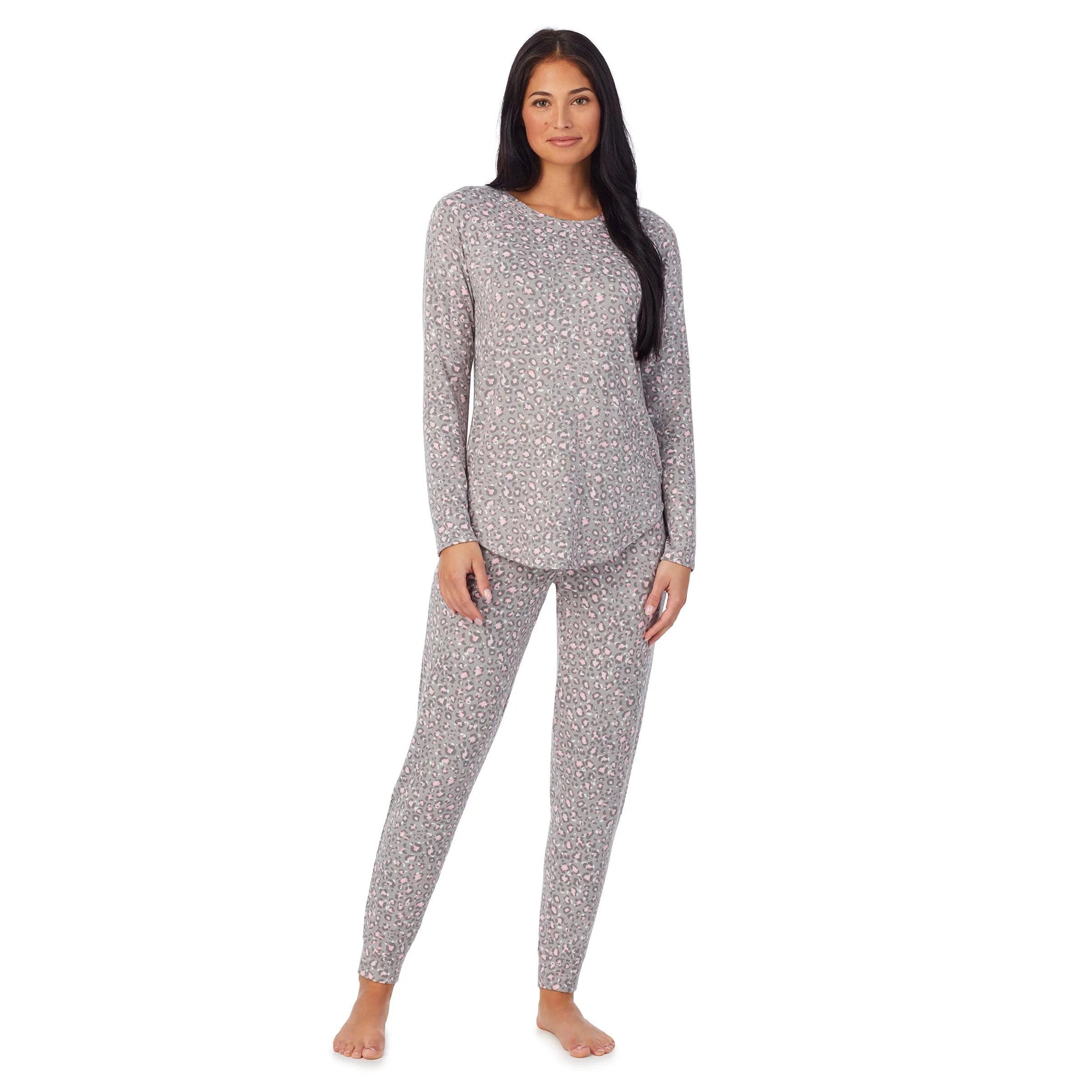 Brushed Sweater Knit Long Sleeve Pajama Set