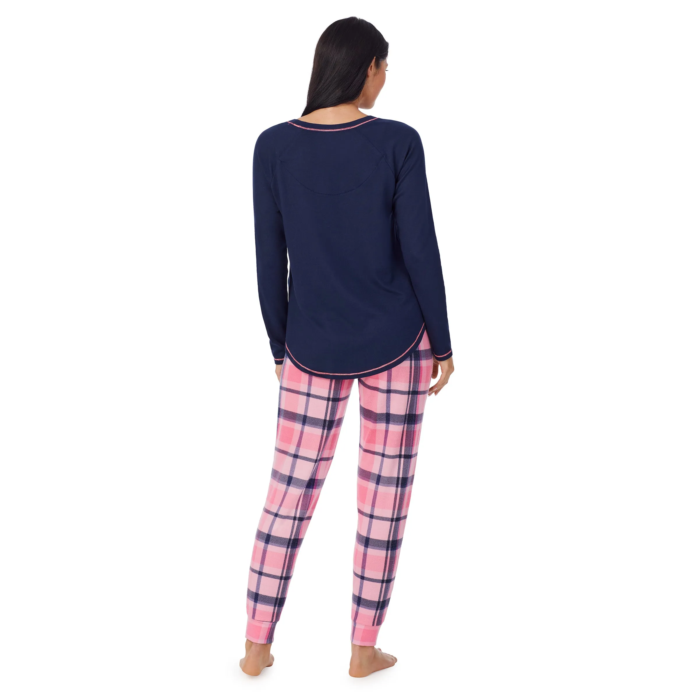 Brushed Sweater Knit Long Sleeve Pajama Set