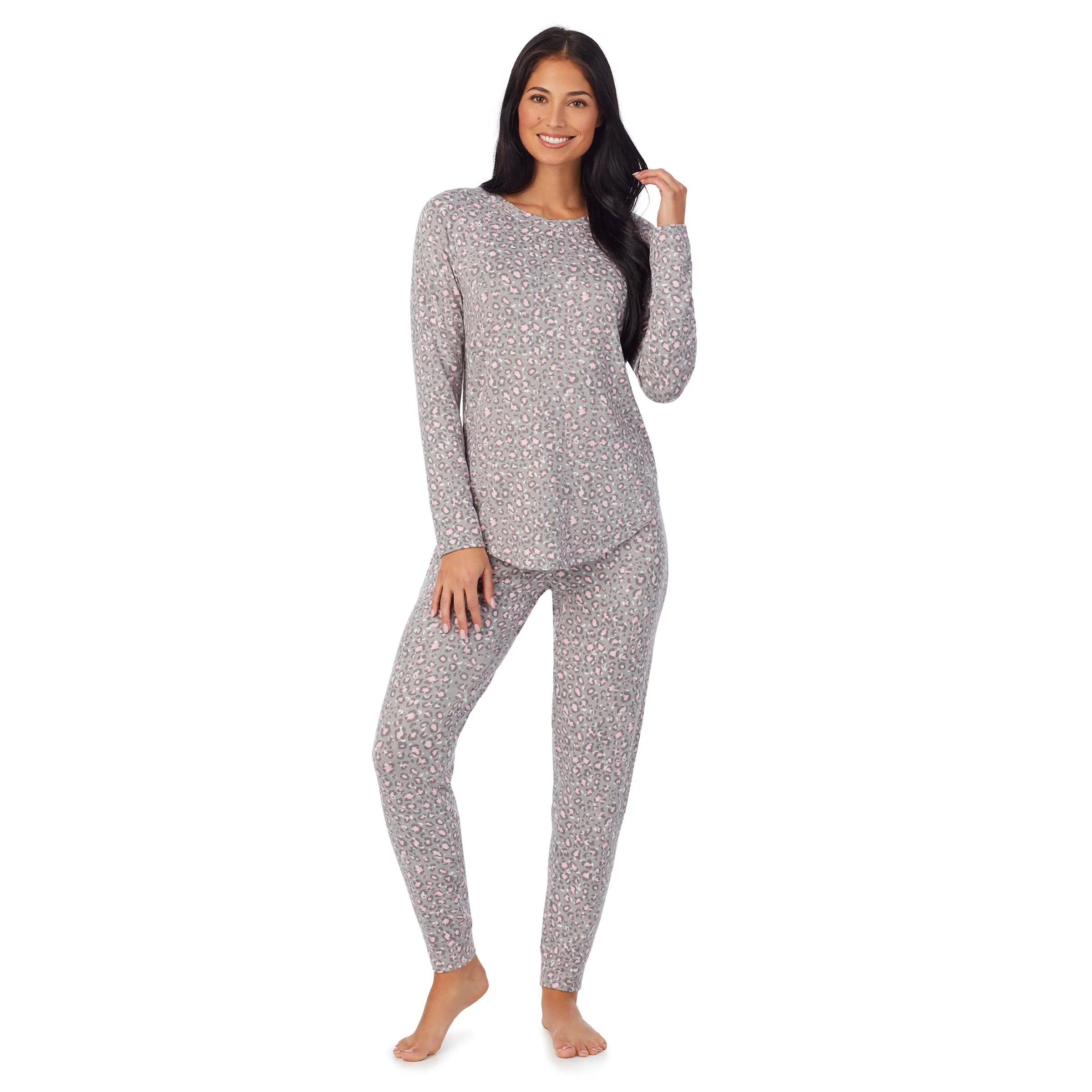 Brushed Sweater Knit Long Sleeve Pajama Set