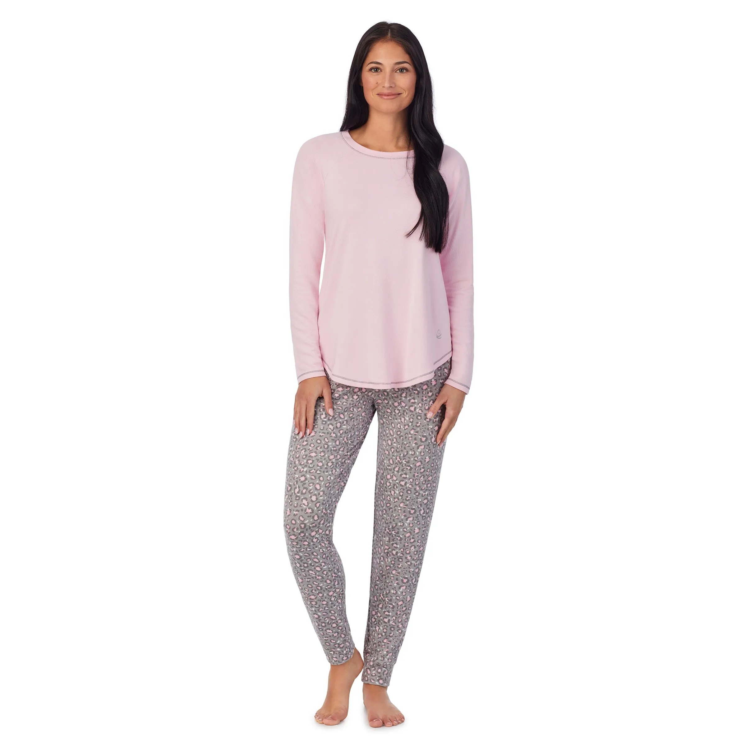 Brushed Sweater Knit Long Sleeve Pajama Set