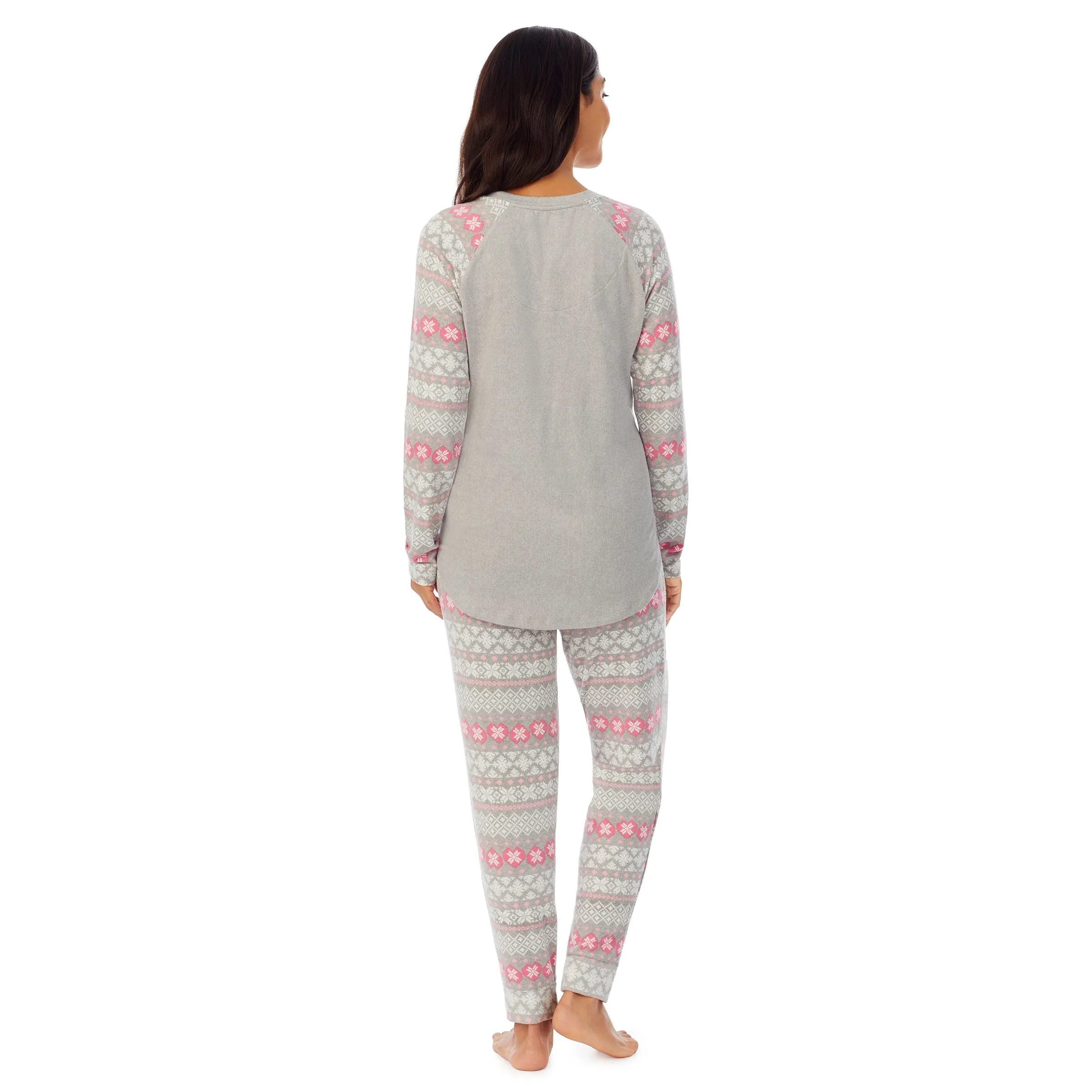 Brushed Sweater Knit Long Sleeve Pajama Set