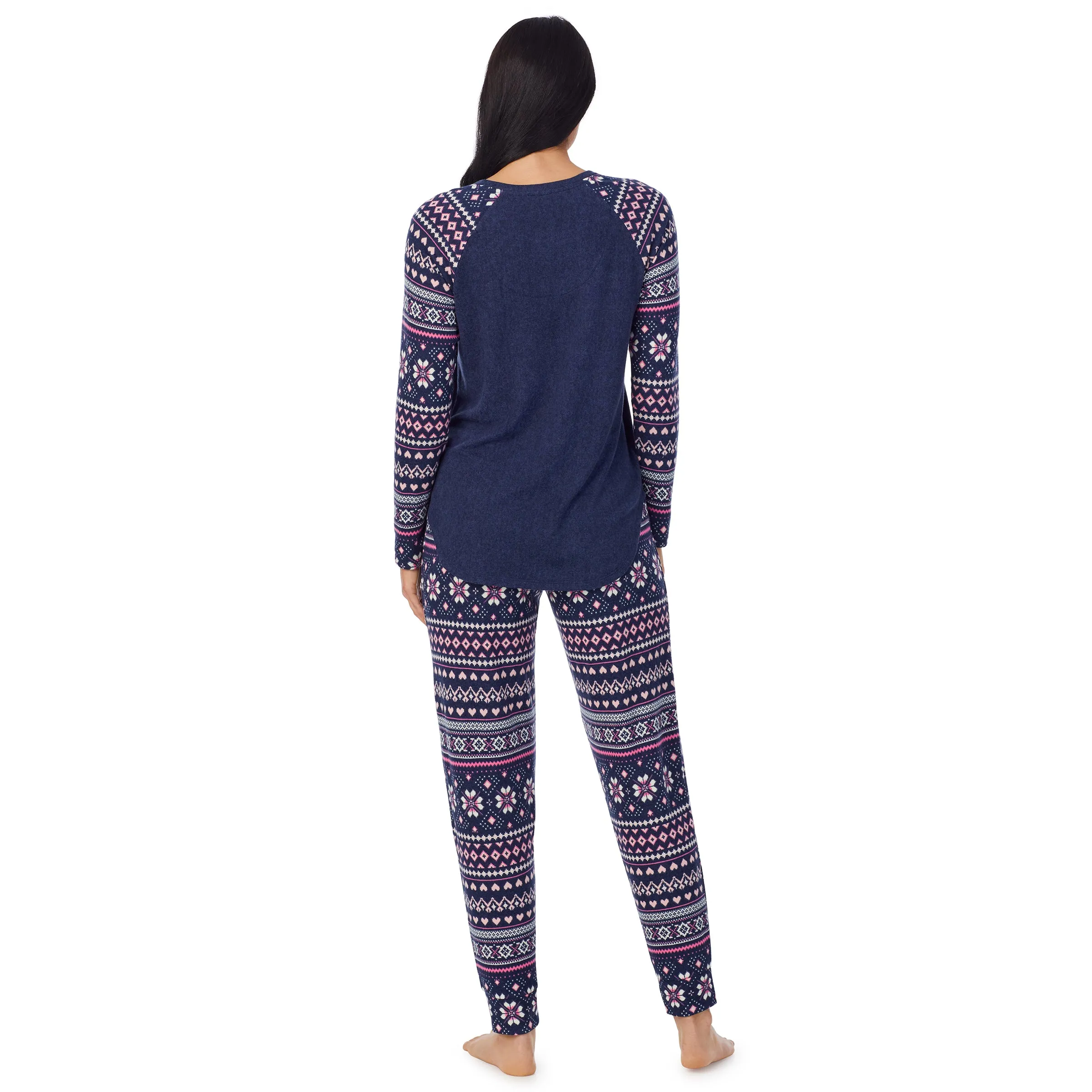 Brushed Sweater Knit Long Sleeve Pajama Set