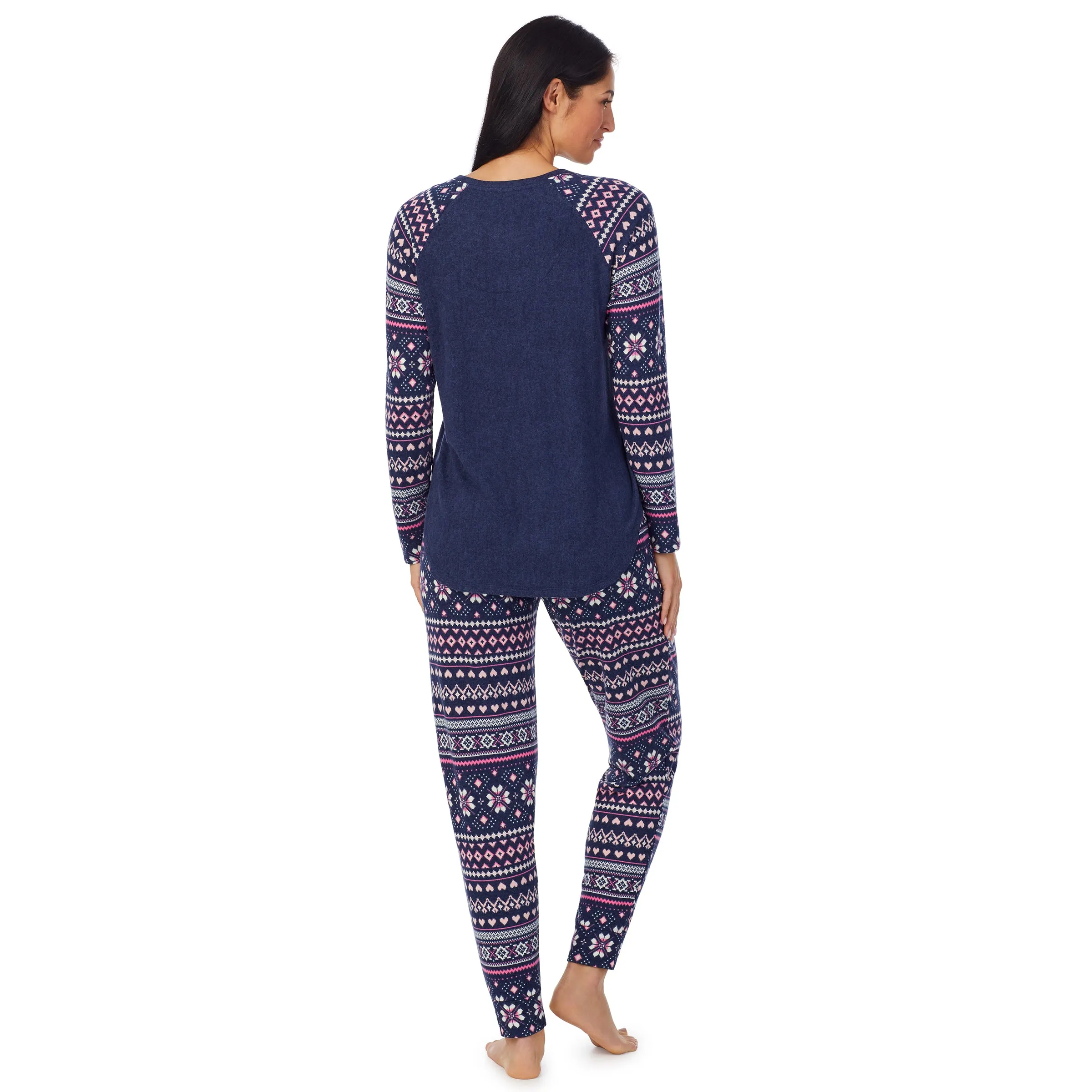 Brushed Sweater Knit Long Sleeve Pajama Set