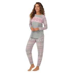 Brushed Sweater Knit Long Sleeve Pajama Set