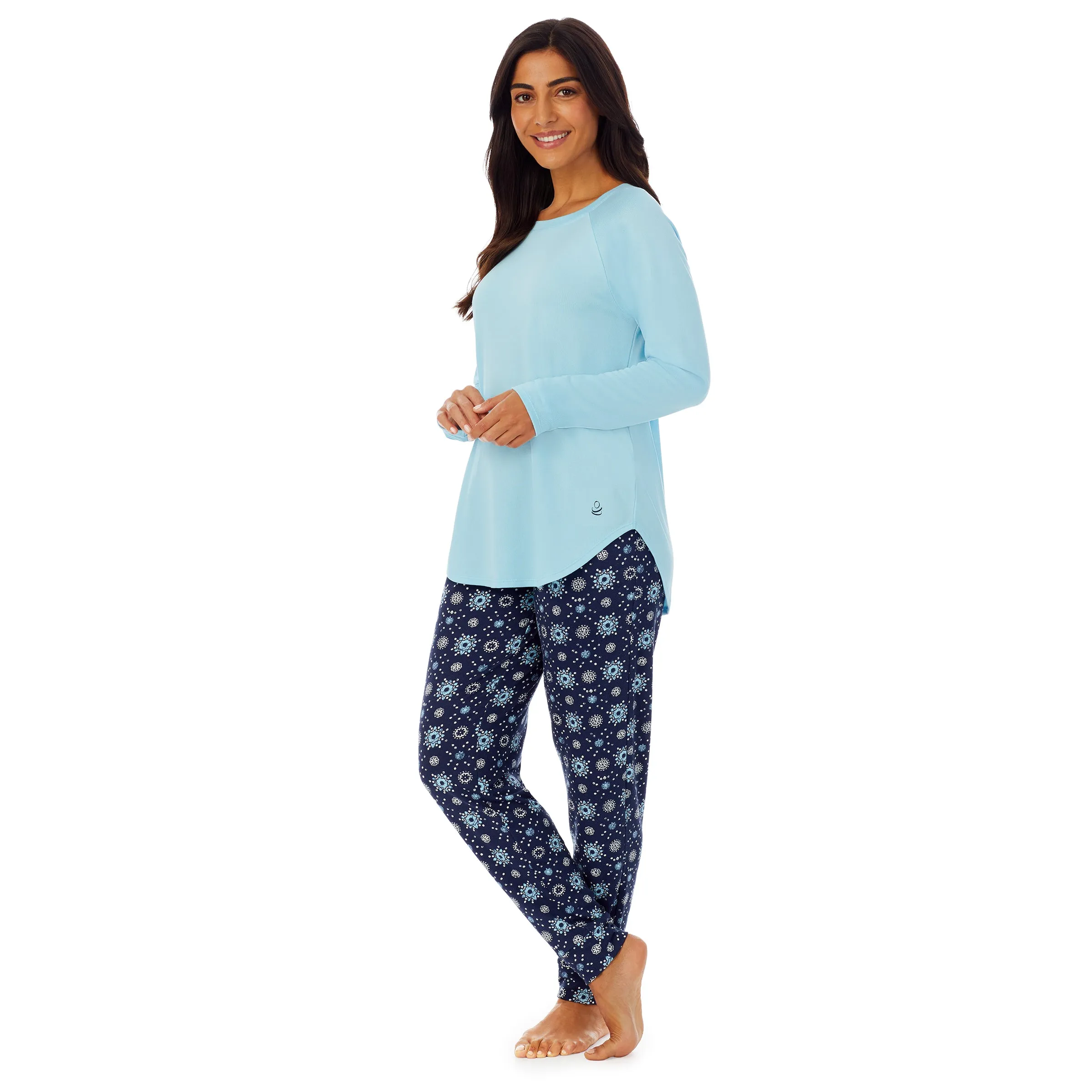 Brushed Sweater Knit Long Sleeve Pajama Set