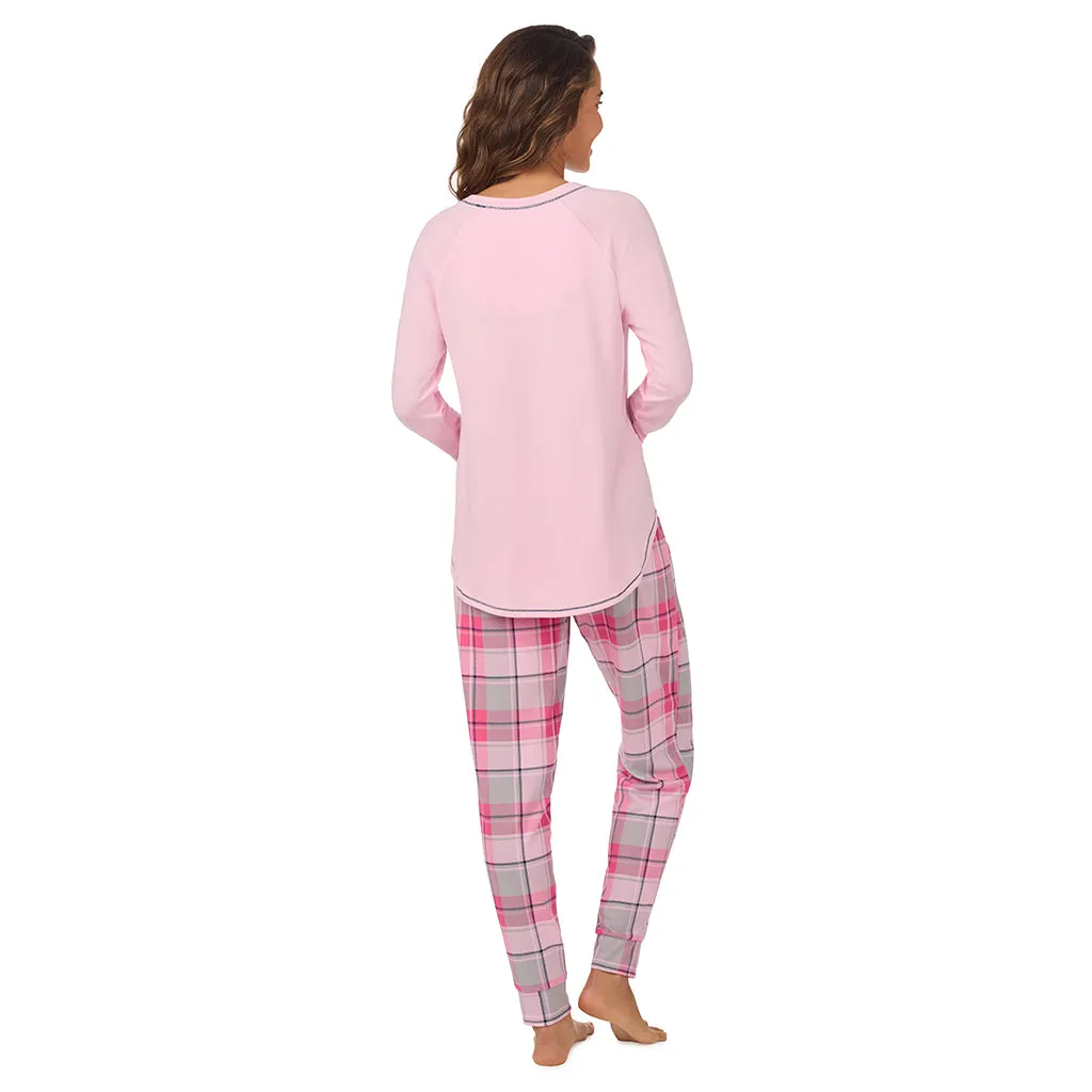 Brushed Sweater Knit Long Sleeve Pajama Set