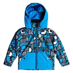 Campera Quiksilver Snow Little Mission Kids Negro Azul Print