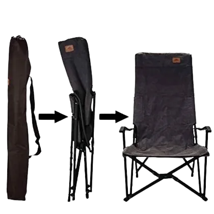 Campingmoon High Back Low Style Relaxing Chair