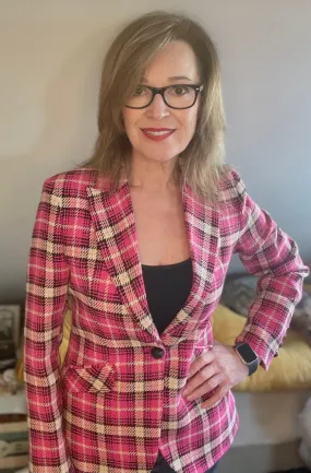 CAMPO Fuchsia Checker Blazer