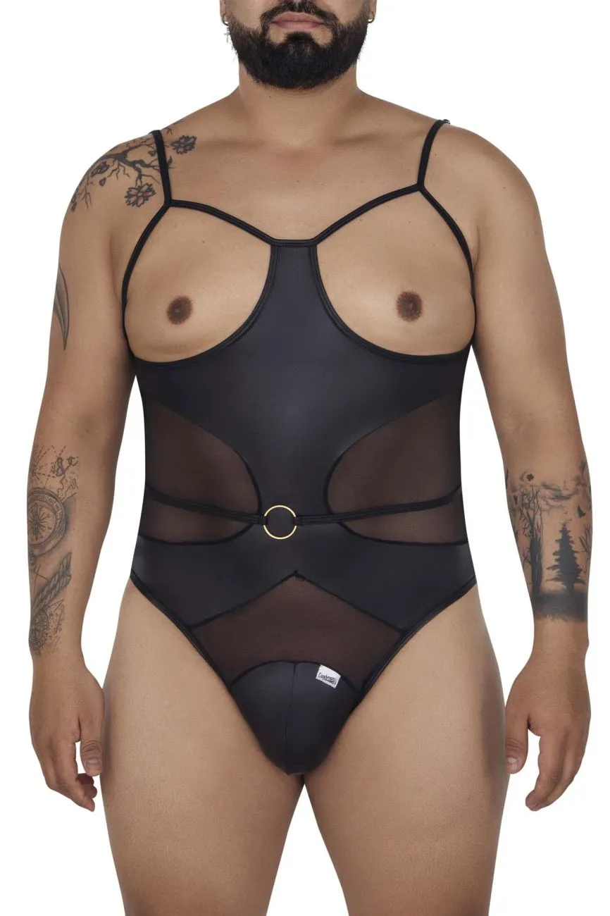 CandyMan 99670X Harness Bodysuit Color Black