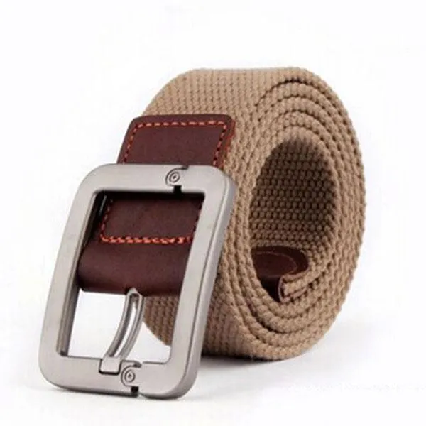 Canvas Add Thicken Stripe Men Belt