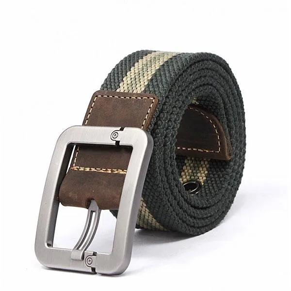 Canvas Add Thicken Stripe Men Belt