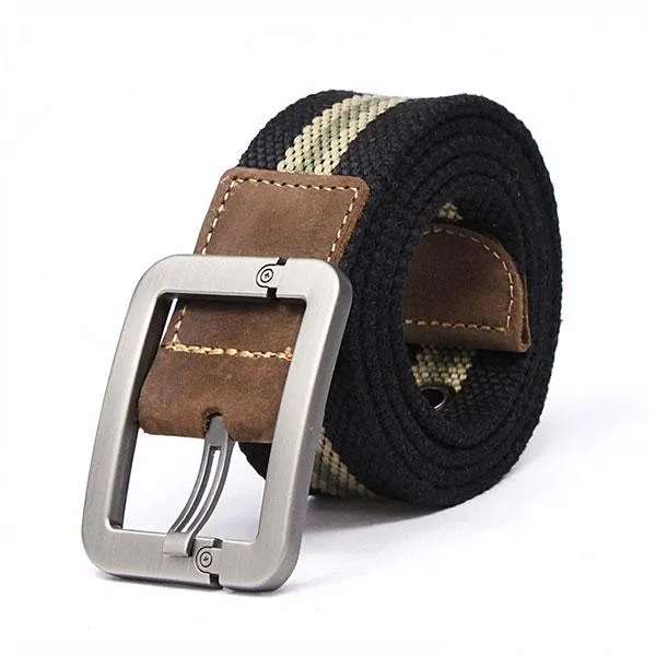 Canvas Add Thicken Stripe Men Belt