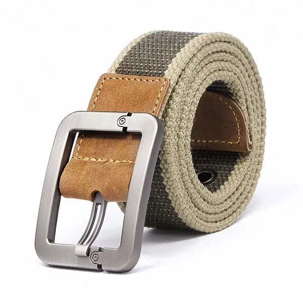 Canvas Add Thicken Stripe Men Belt