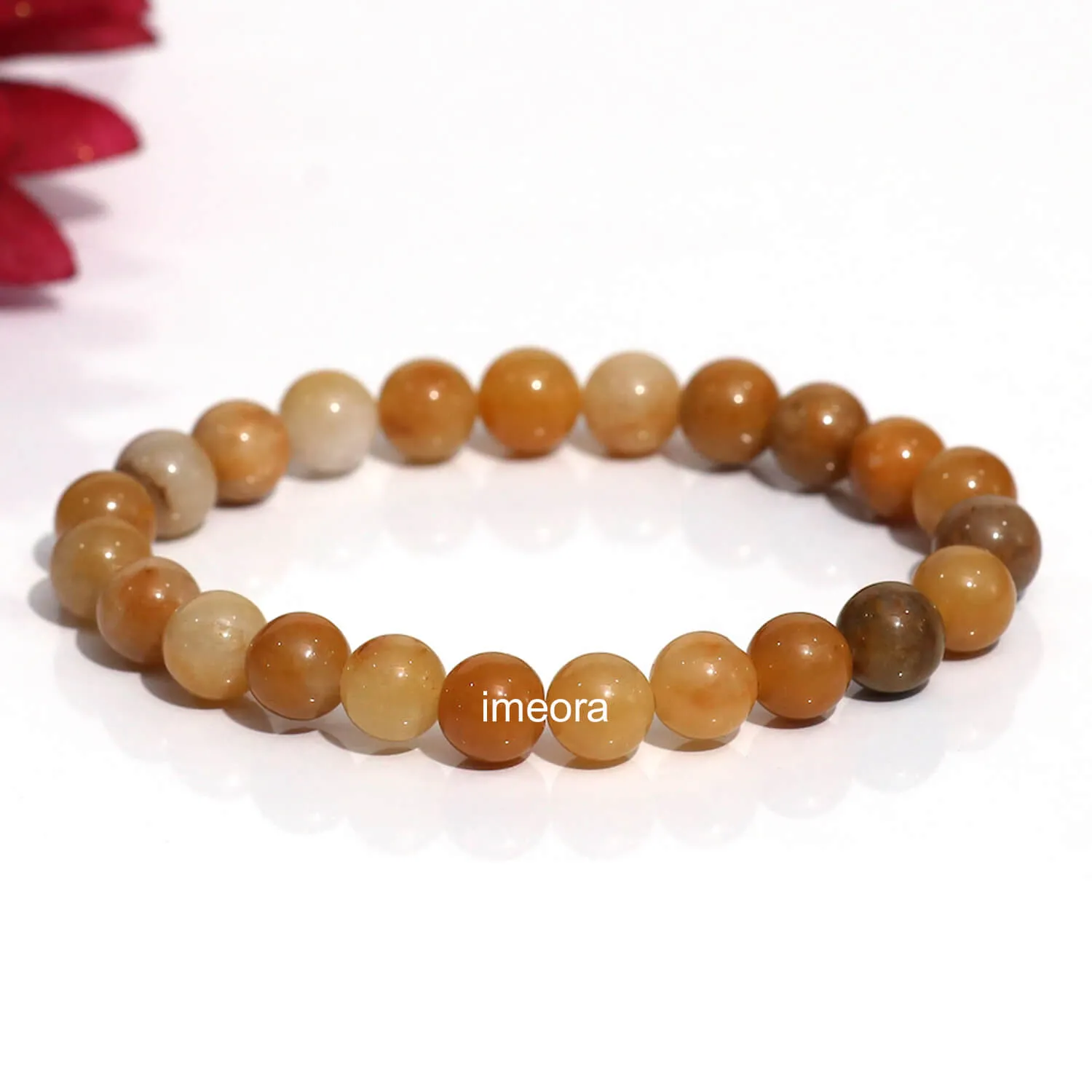 Certified Yellow Jasper 8mm Natural Stone Bracelet