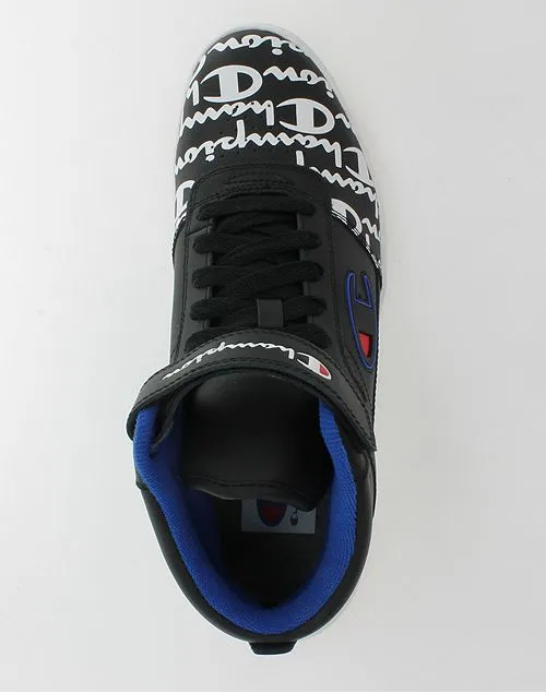 CHAMPION<br>MEN'S SUPER C COURT LEATHER SNEAKERS BLACK