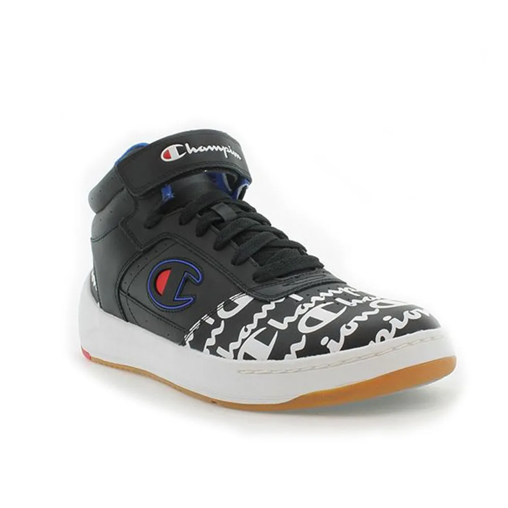 CHAMPION<br>MEN'S SUPER C COURT LEATHER SNEAKERS BLACK