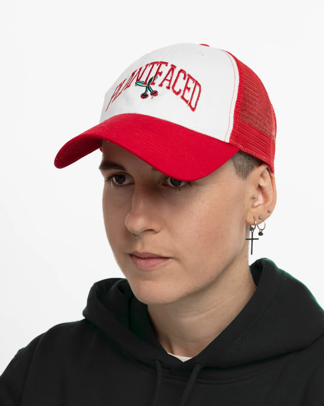 Cherry Trucker Cap - All Red