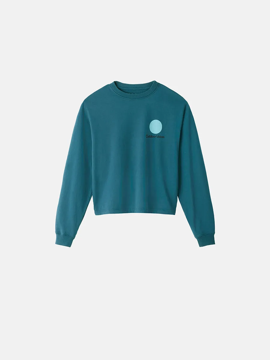 Circle Logo Cropped Sweatshirt