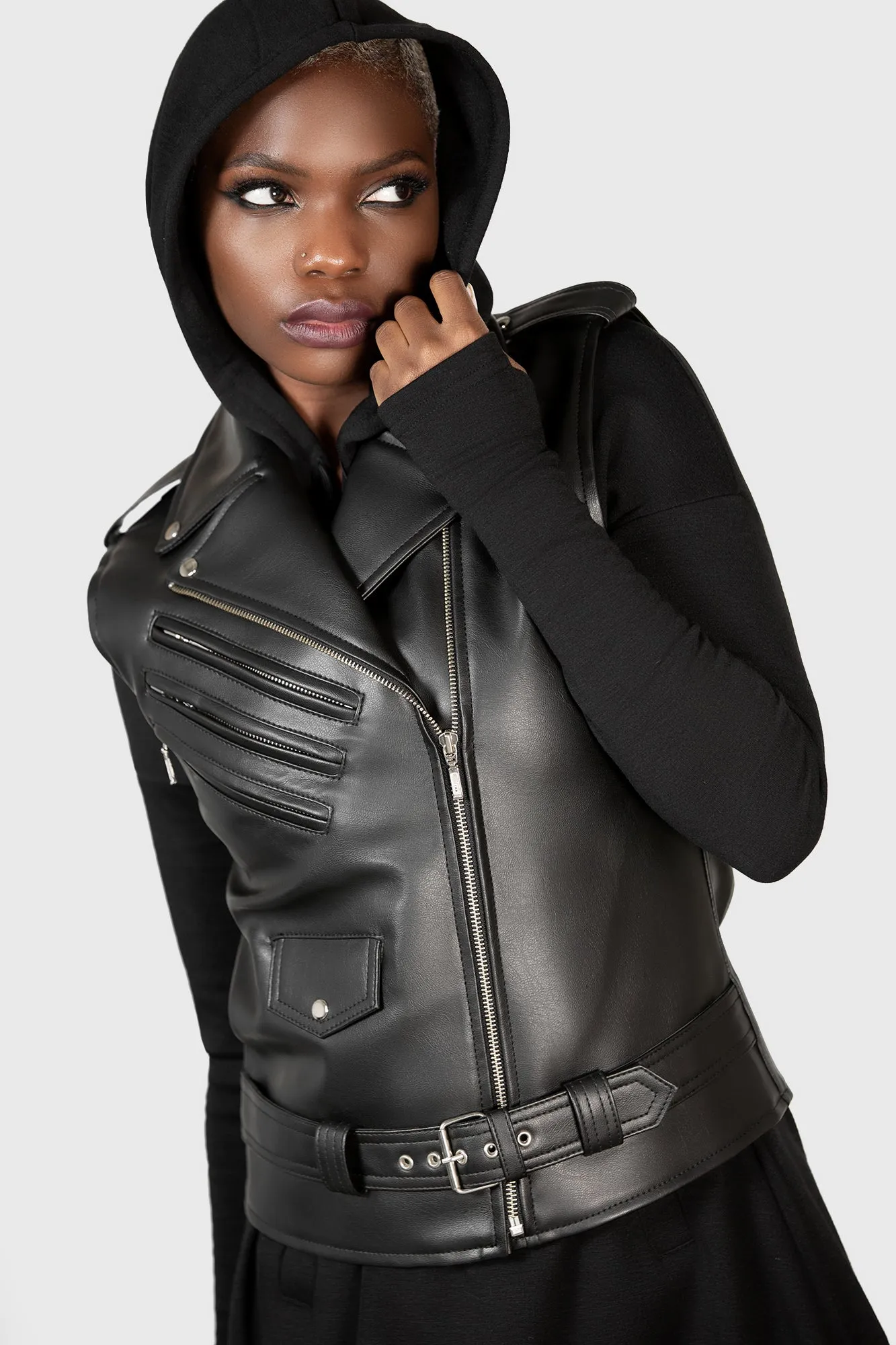 Core Leather Vest [FAUX LEATHER]