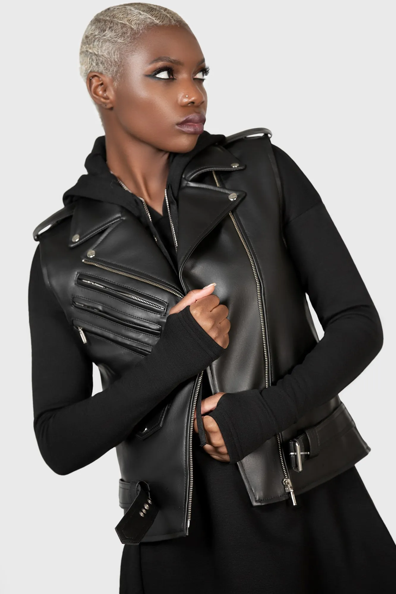 Core Leather Vest [FAUX LEATHER]