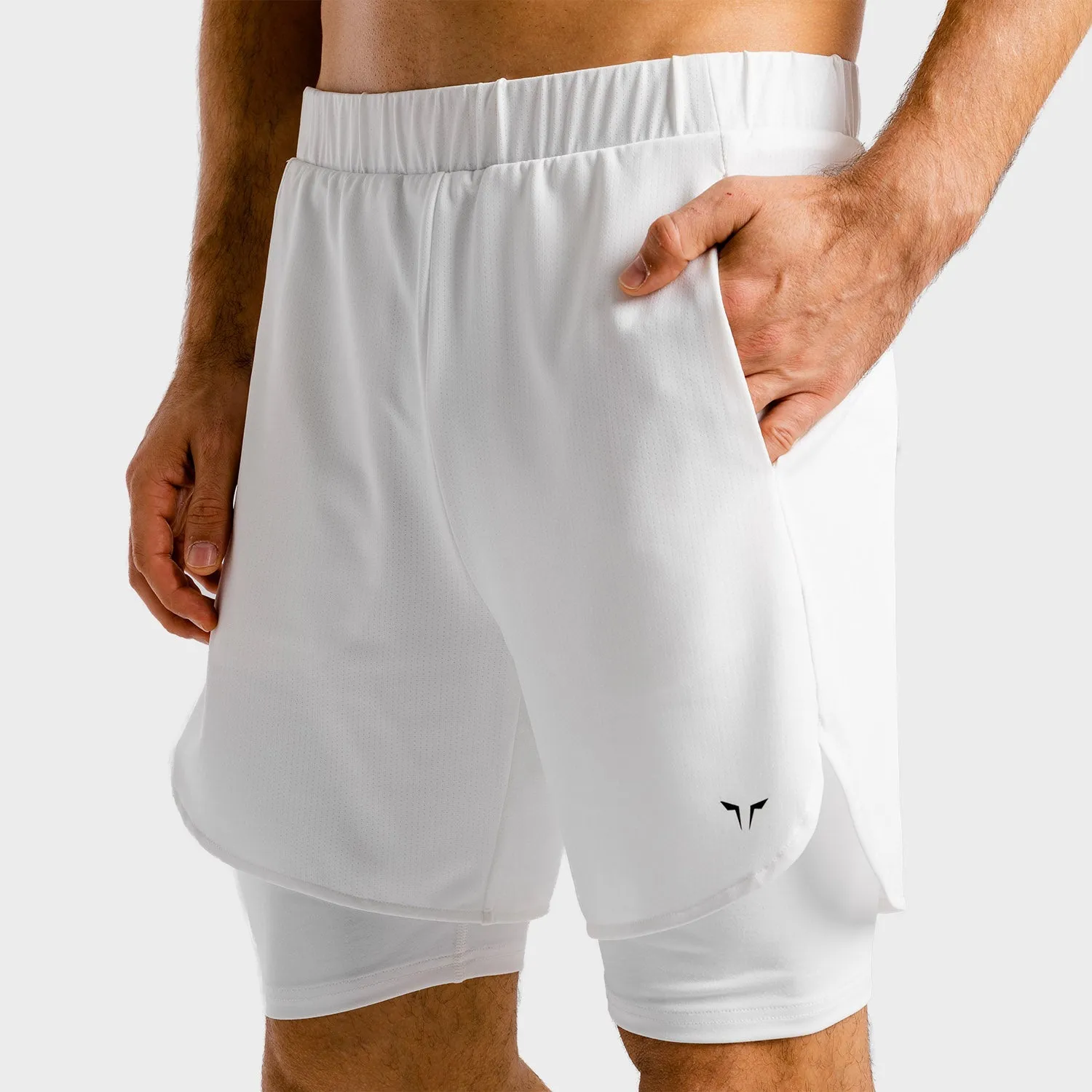 Core Mesh 2-in-1 Shorts - White