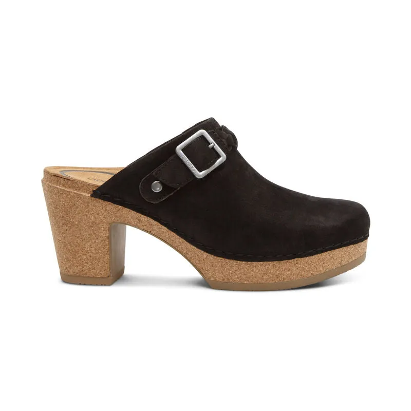 Corey Heeled Clog in Black CLOSEOUTS