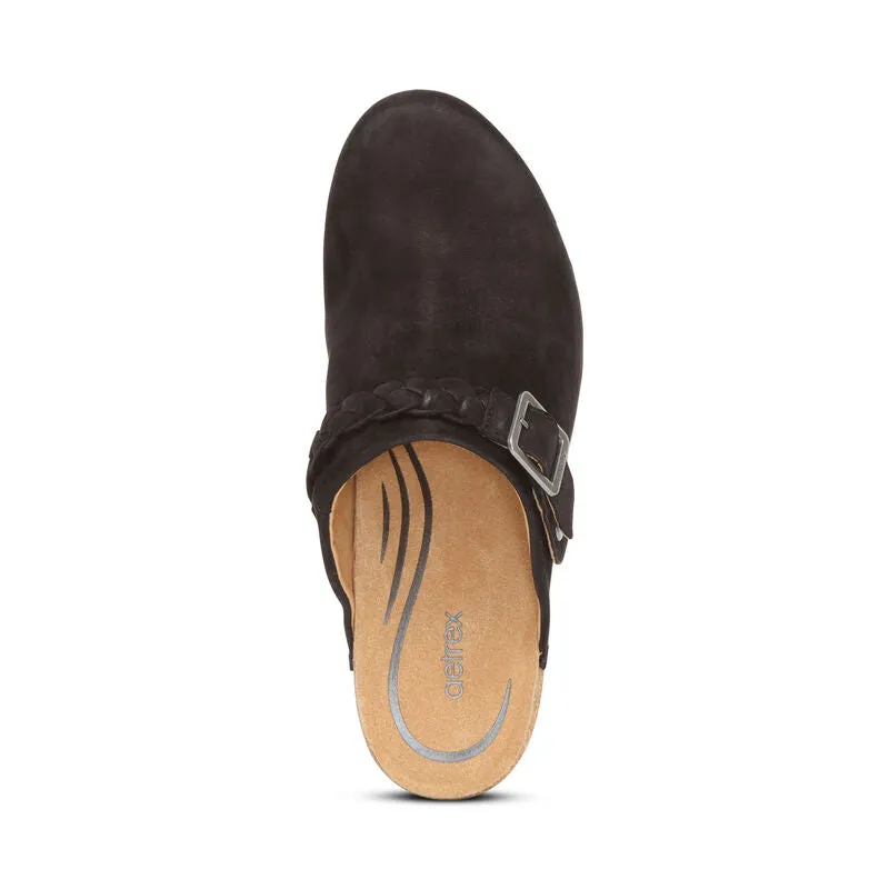 Corey Heeled Clog in Black CLOSEOUTS