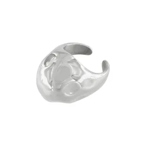 Courage Waterproof Mega Organic Statement Ring Silver Plating