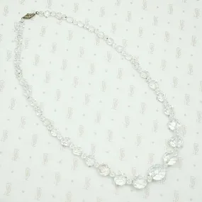 Crisply Faceted Graduated Glass Bead Necklace