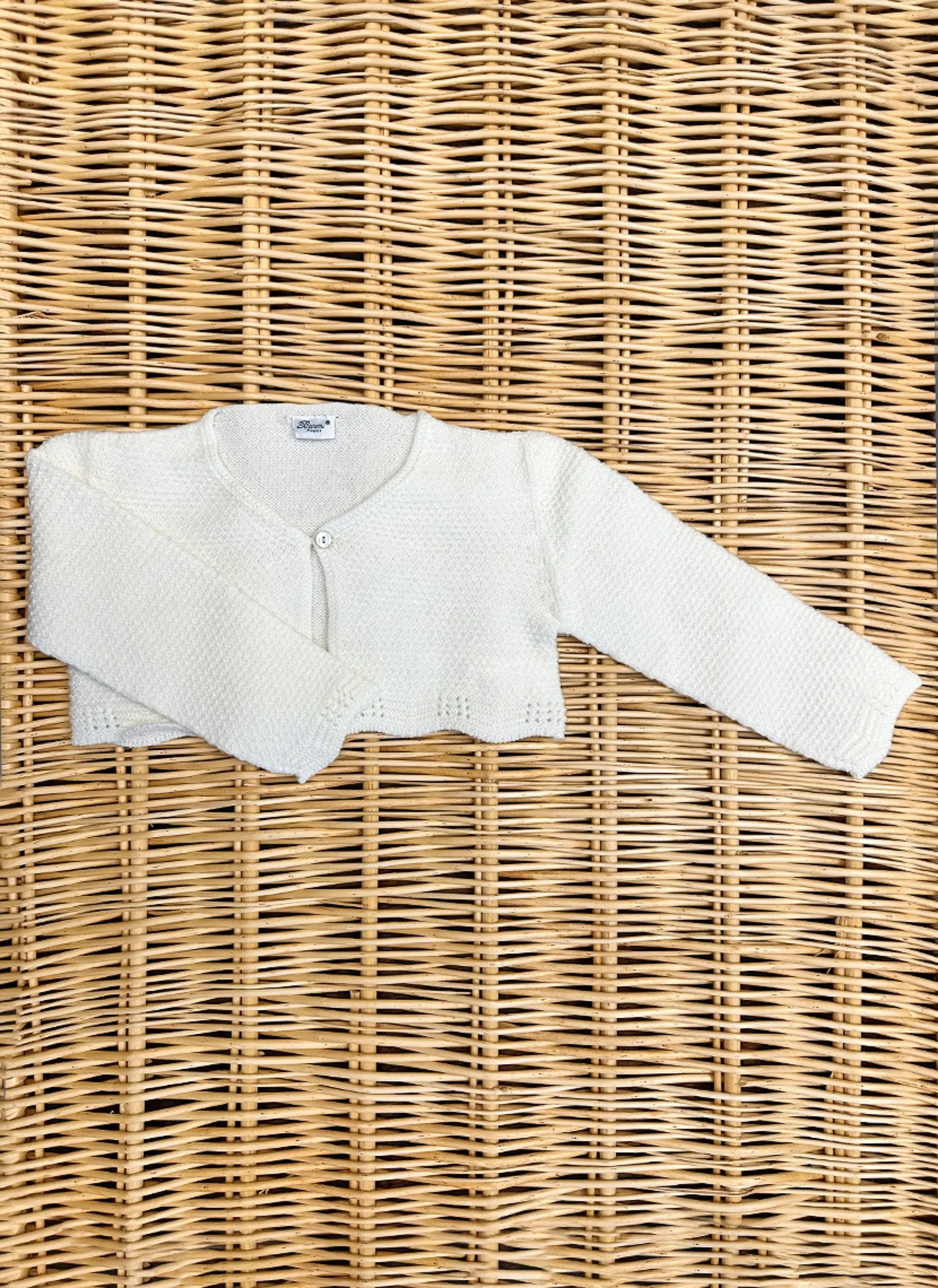 Cropped Pure Wool Cardigan