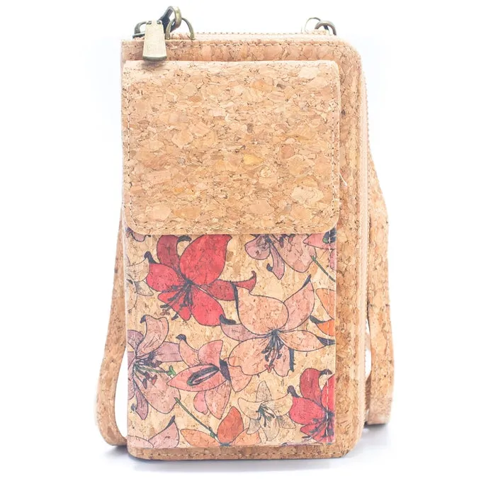 Crossbody Cork Zipper Wallet 2239