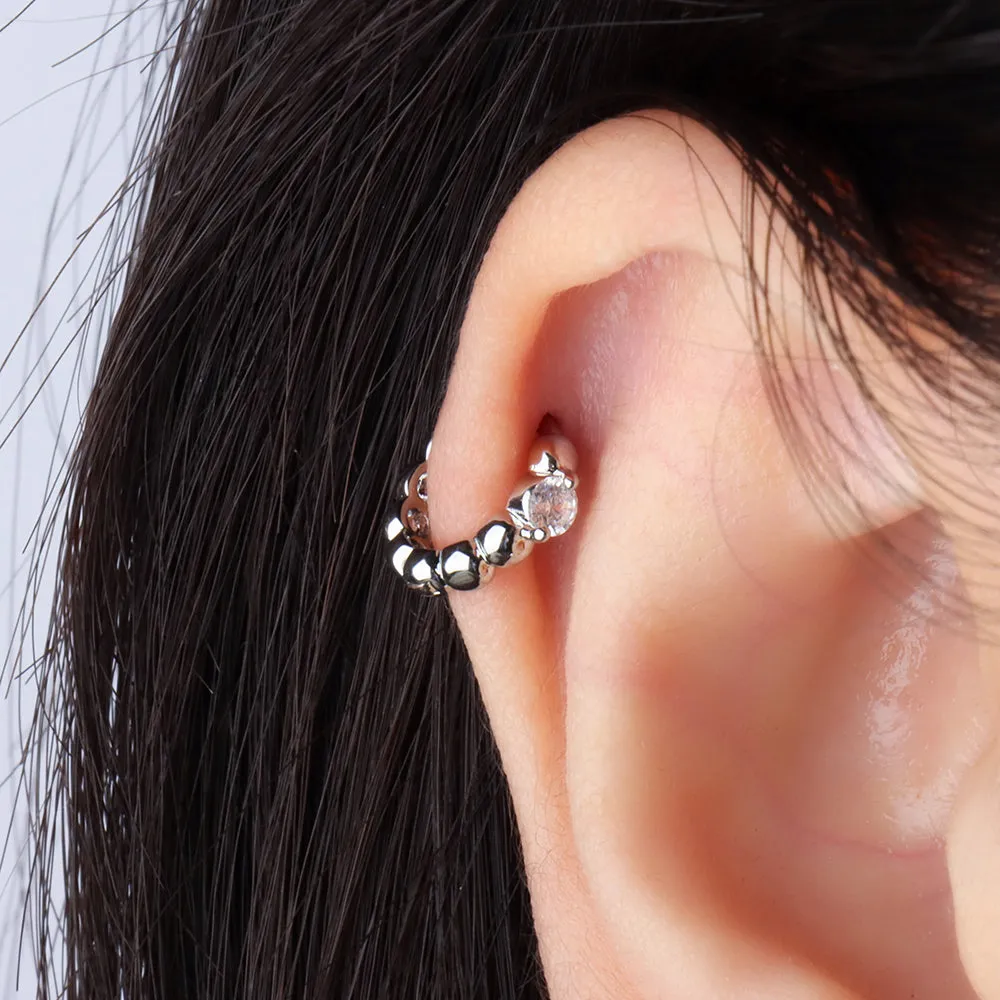 Cute Gem Helix Hoop