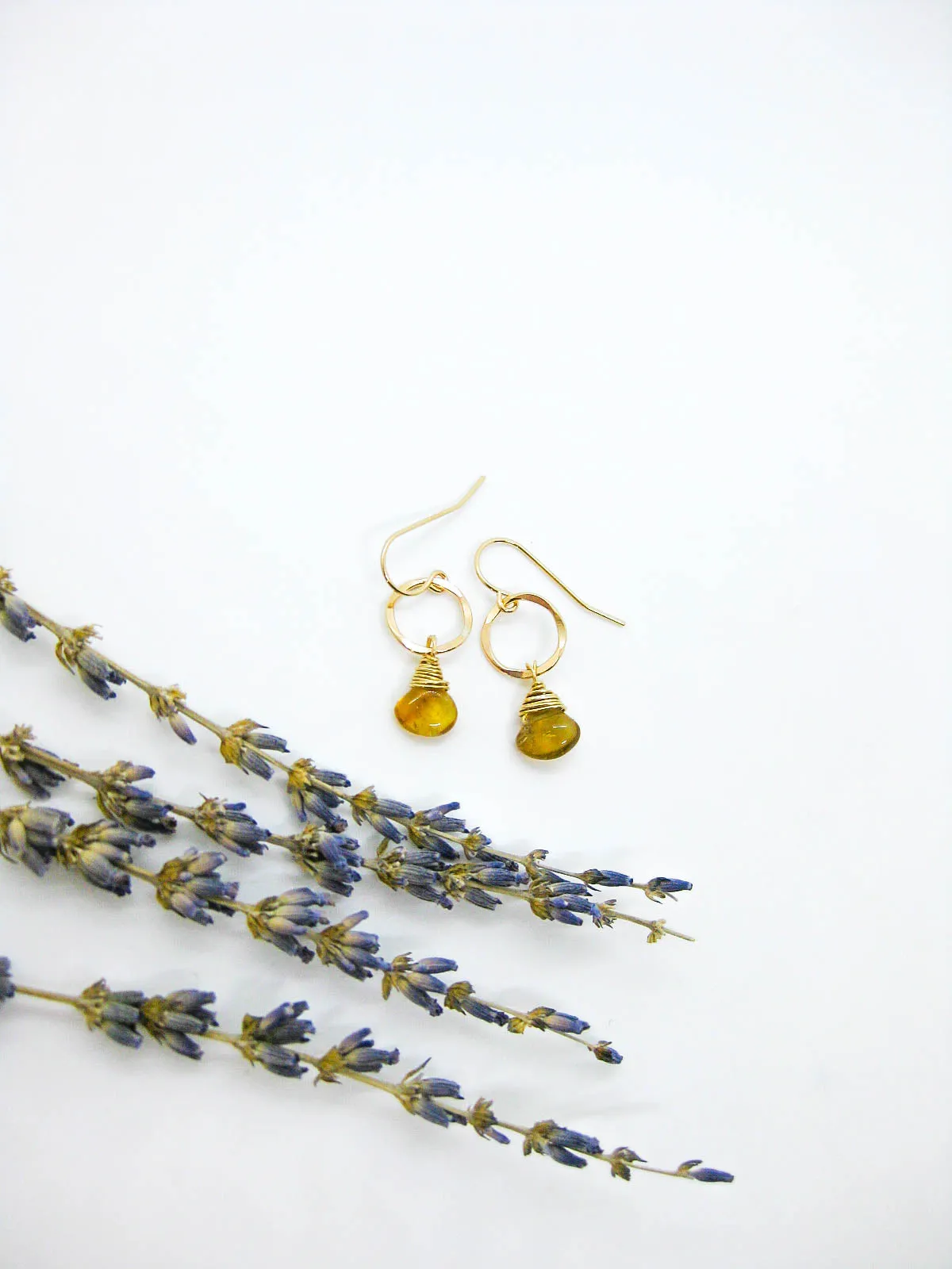 Daisy: Citrine Earrings - e736