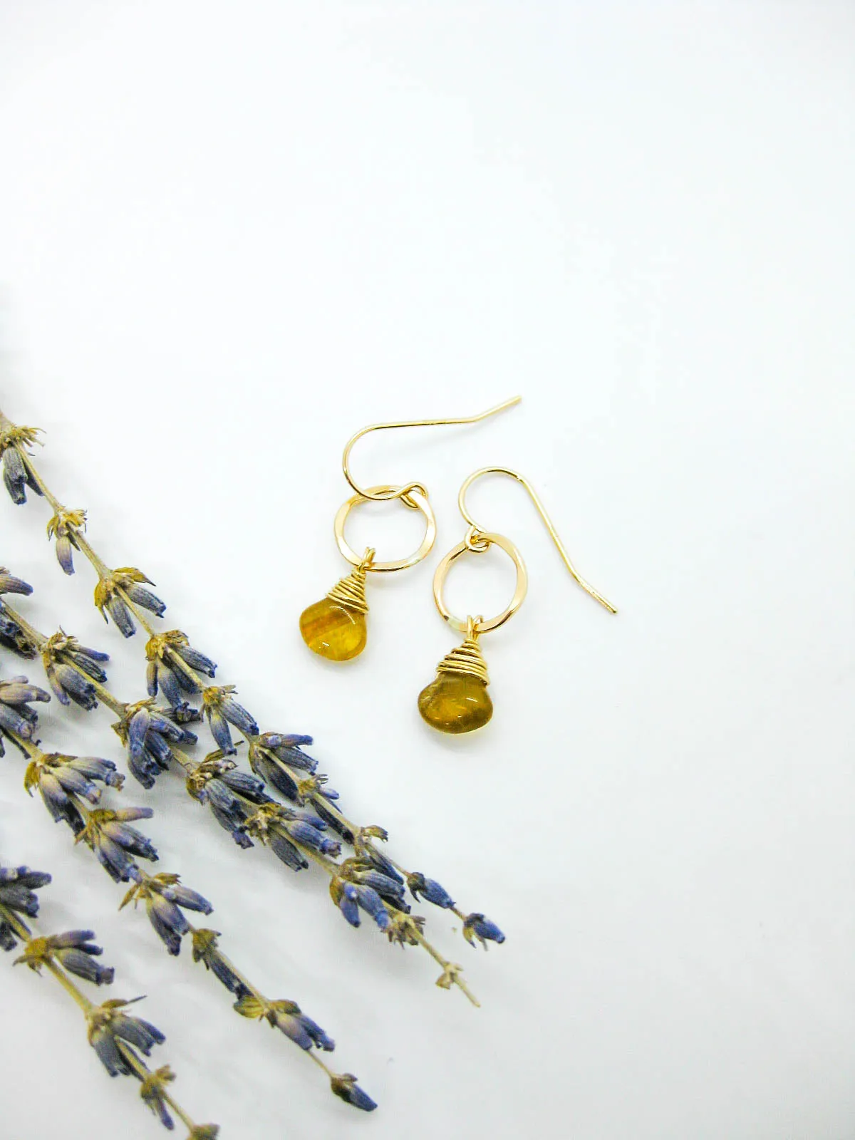 Daisy: Citrine Earrings - e736