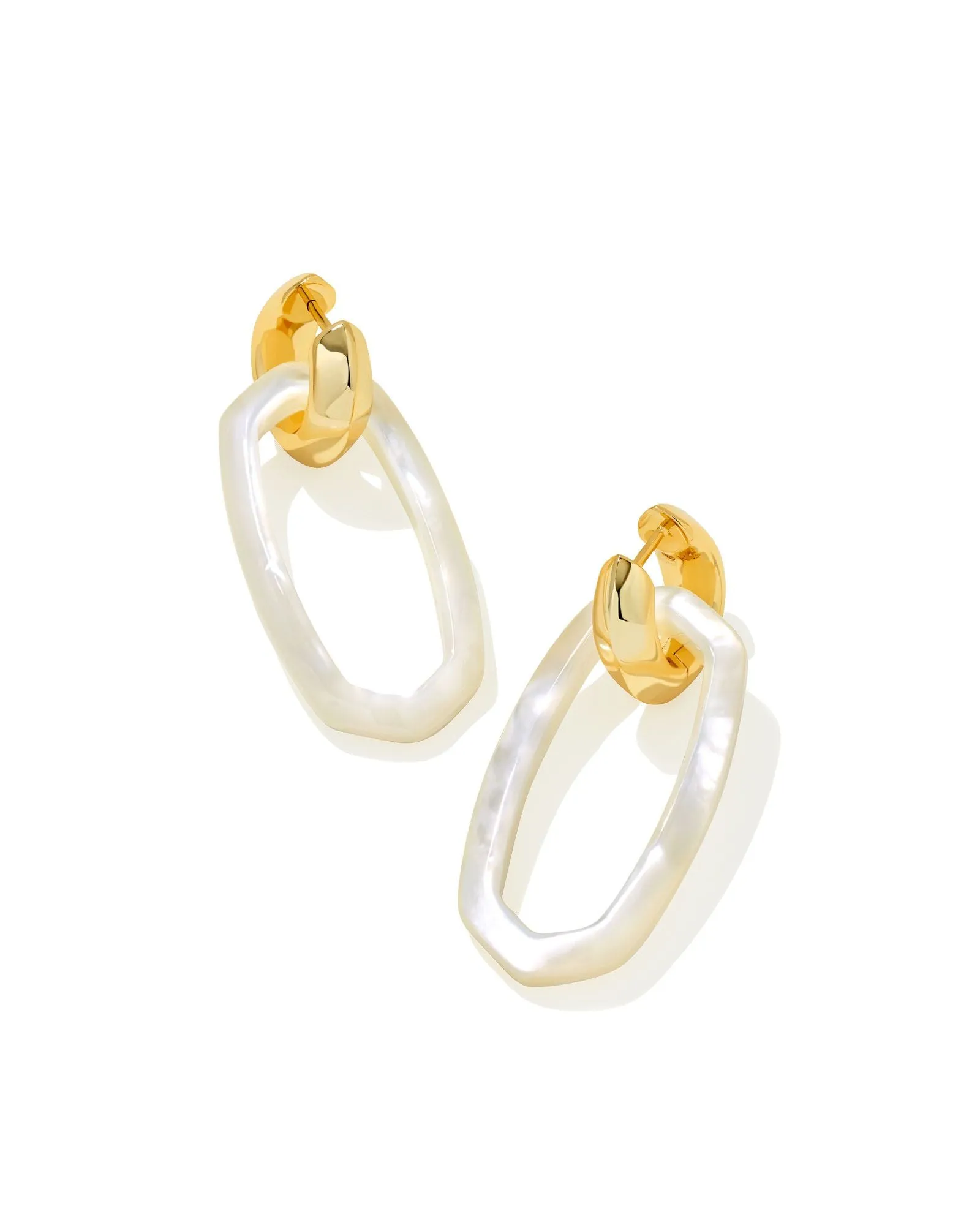 Danielle Link Earring in Gold Ivory MOP