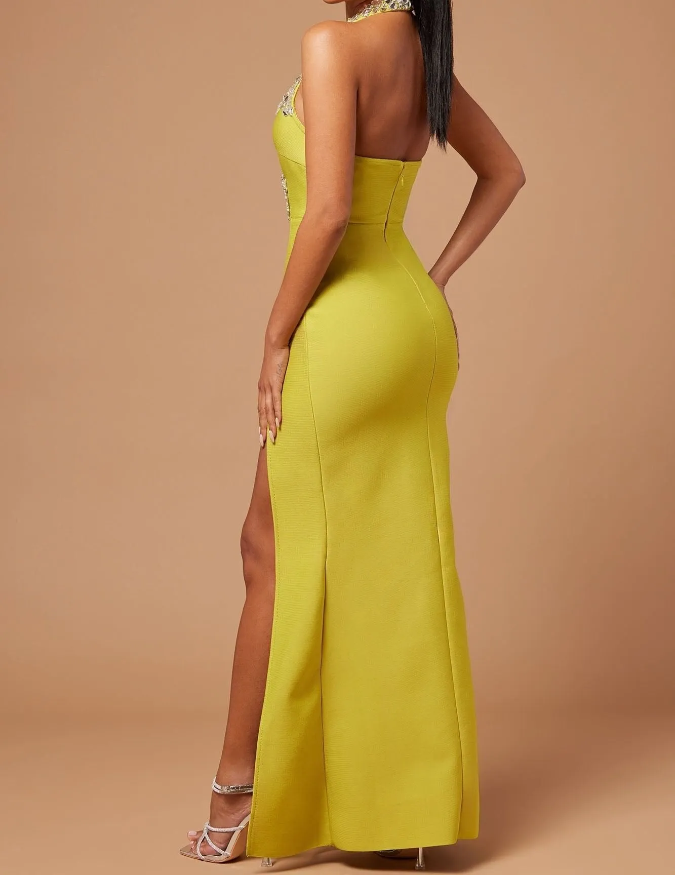 DASHA Crystals Maxi Bandage Dress