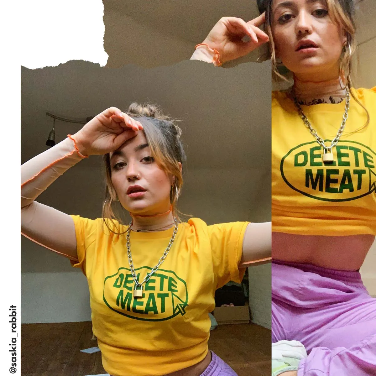 Delete Meat - Spectra Yellow T-Shirt