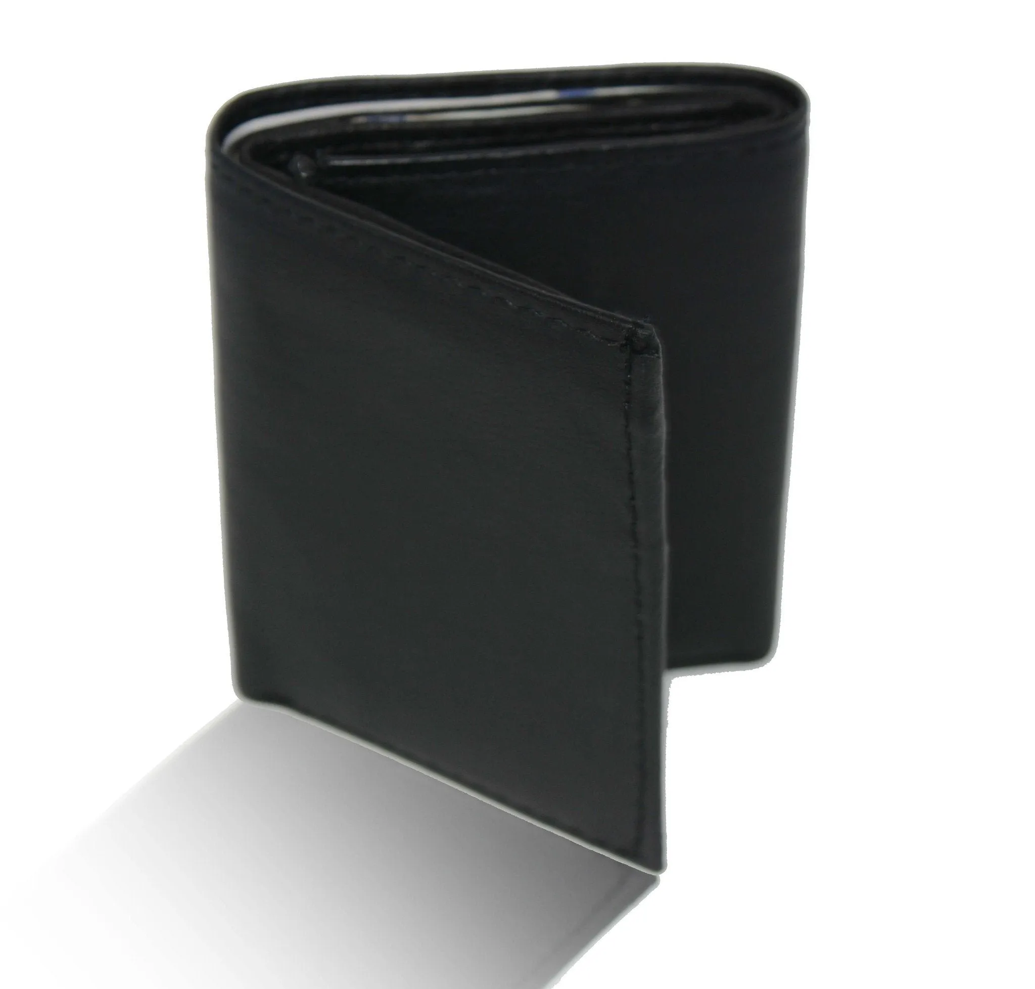 Deluxe Genuine Leather Tri-fold Wallet For Men - Brown