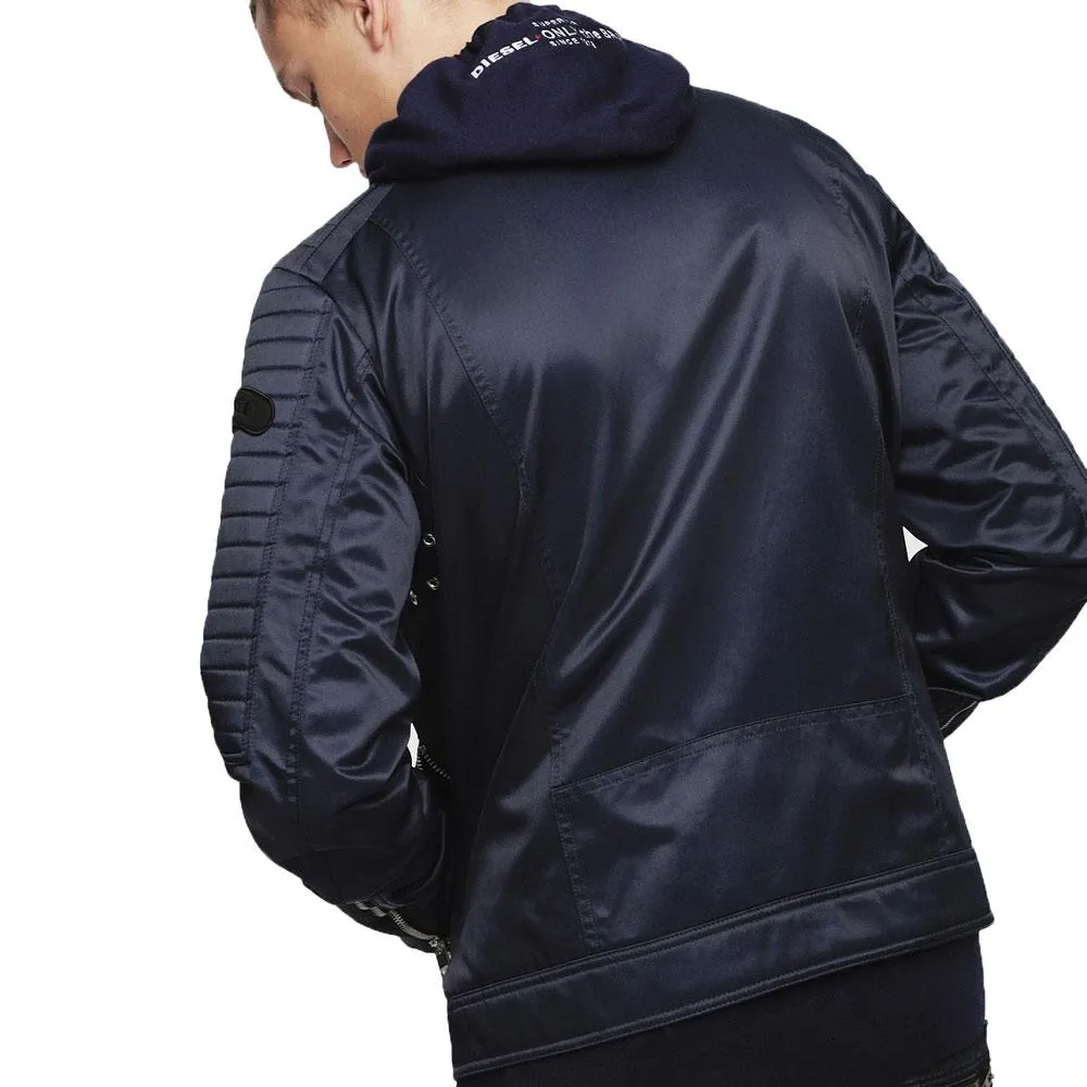 Diesel J -Shiro Nylon Biker jacket -  Navy