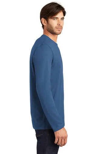 District Perfect Weight Long Sleeve Unisex Tee - Maritime Blue