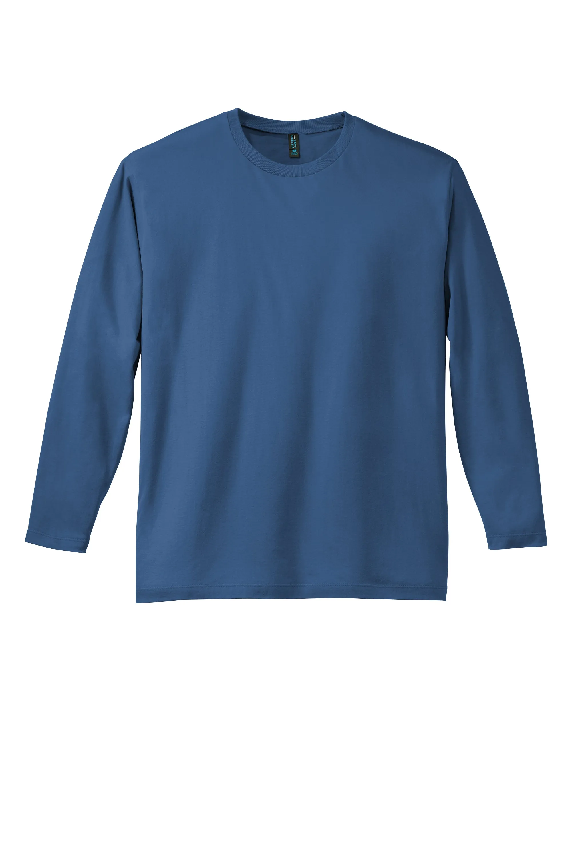 District Perfect Weight Long Sleeve Unisex Tee - Maritime Blue