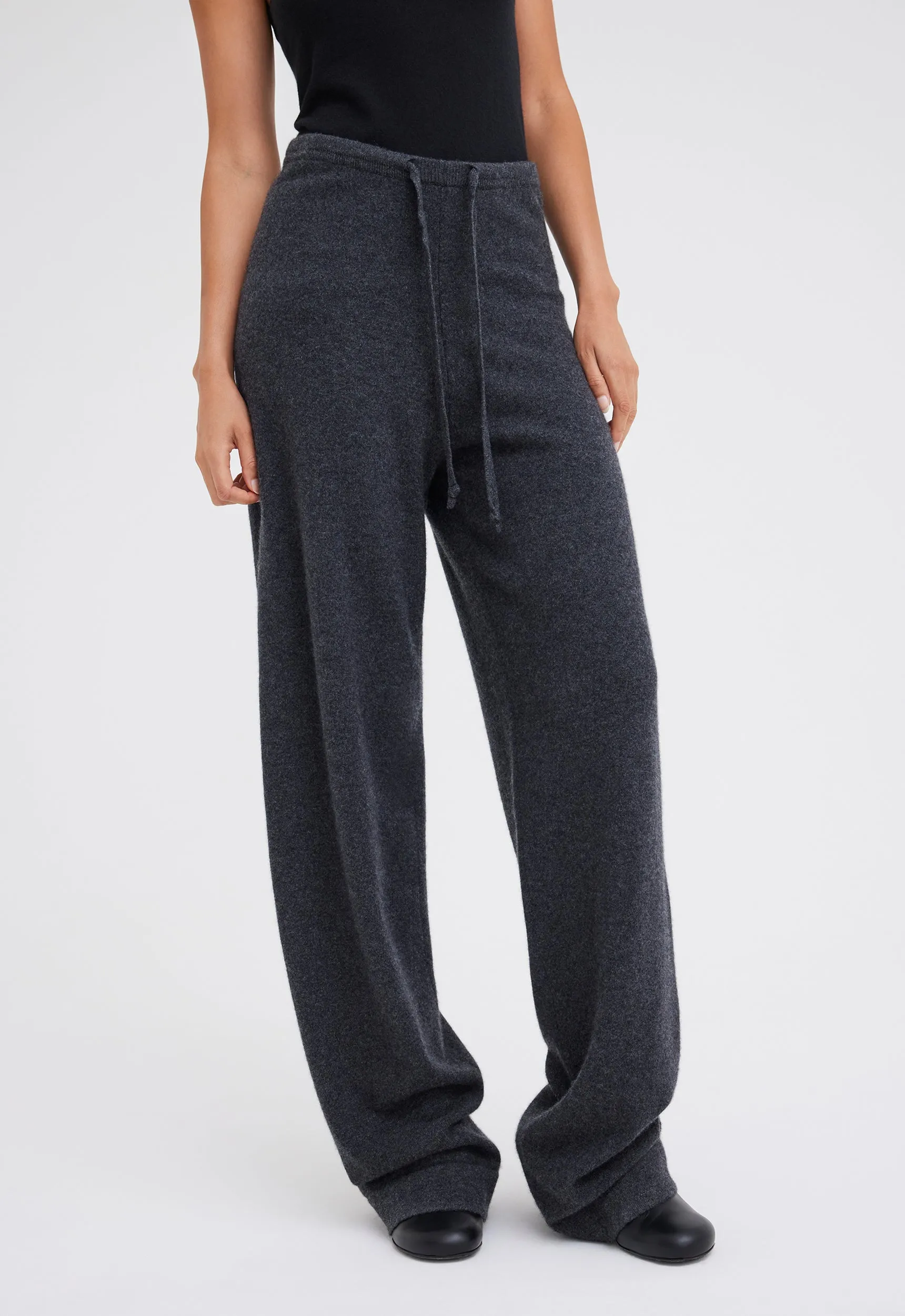 Dova Cashmere Pant - Char Marle Grey