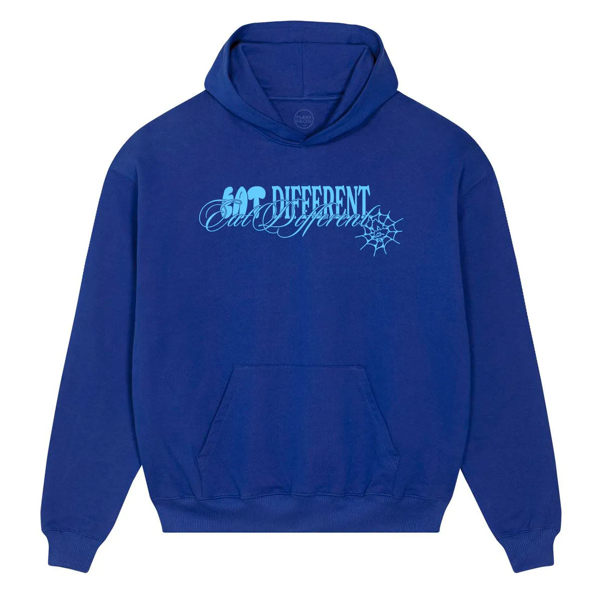 Eat Different Deluxe Organic Box Hoodie - Cobalt Blue