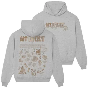 Eat Different Deluxe Organic Box Hoodie - Heather Grey